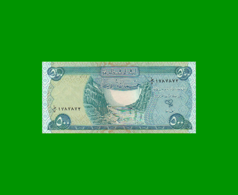 BILLETE DE IRAK 500 DINARES, PICK 92, AÑO 2003, ESTADO SIN CIRCULAR.-