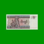 BILLETE DE MYANMAR 5 KYATS, PICK 70, ESTADO SIN CIRCULAR.-