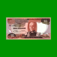 BILLETE DE ANGOLA 100 ESCUDOS, PICK 101, AÑO 1972, ESTADO SIN CIRCULAR.-