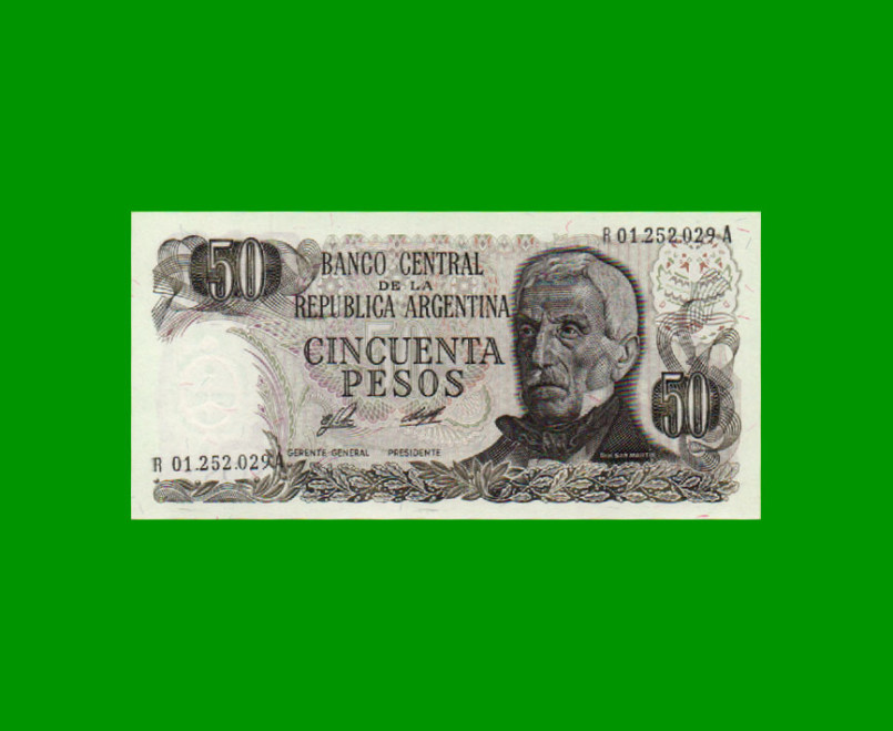 REPOSICION BILLETE PESOS LEY 18.188 $ 50,00, BOT 2375, ESTADO SIN CIRCULAR.-