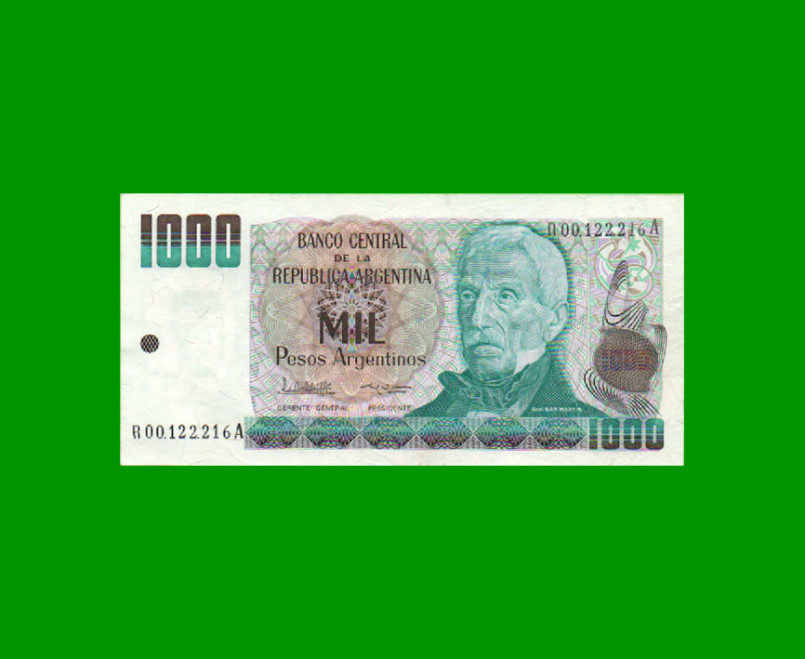 REPOSICION BILLETE PESOS ARGENTINOS $ 1000,00, BOT 2636, ESTADO EXCELENTE .-