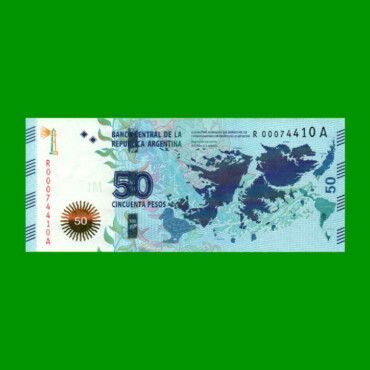 REPOSICION BILLETE CONVERTIBLE TERCER DISEÑO $ 50,00, BOT 4203, ESTADO SIN CIRCULAR.-