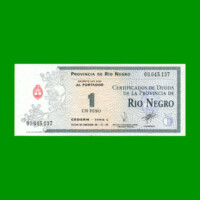BONO DE RIO NEGRO $ 1,00, EC 376, AÑO 1995, ESTADO EXCELENTE.-