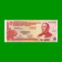 BONO DE ENTRE RIOS $ 20,00, EC 336, AÑO 01/10/2001, ESTADO MUY BUENO+ .-