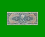 BILLETE DE BRASIL 2 CRUZEIROS, PICK 133, AÑO 1944, ESTADO BUENO.-