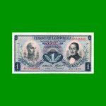 BILLETE DE COLOMBIA $ 1,00, PICK 404e, AÑO 1970, ESTADO EXCELENTE.-