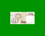 BILLETE DE ITALIA 2.000 LIRAS, PICK 115, AÑO 1990, ESTADO EXCELENTE+ .- - Imagen 2