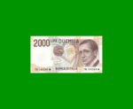 BILLETE DE ITALIA 2.000 LIRAS, PICK 115, AÑO 1990, ESTADO EXCELENTE+ .-