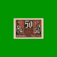 BILLETE DE ALEMANIA NOTGELD CIUDAD DE SCHALKAU 50 CENTAVOS, M. M. 1171.1, ESTADO SIN CIRCULAR.-