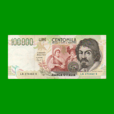 BILLETE DE ITALIA 100.000 LIRAS, PICK 117, AÑO 1994, ESTADO MUY BUENO+ .-