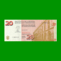 BONO DE CORDOBA $ 20,00, EC 300, AÑO 2002, SERIE E, ESTADO MUY BUENO+ .-