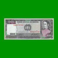BILLETE DE BOLIVIA 1.000 PESOS BOLIVIANOS, PICK 167a, AÑO 1982, ESTADO SIN CIRCULAR.-