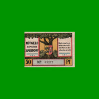 BILLETE DE ALEMANIA NOTGELD CIUDAD DE SUCHSDORF 50 CENTAVOS, M. M. 1291.1, ESTADO MUY BUENO.-