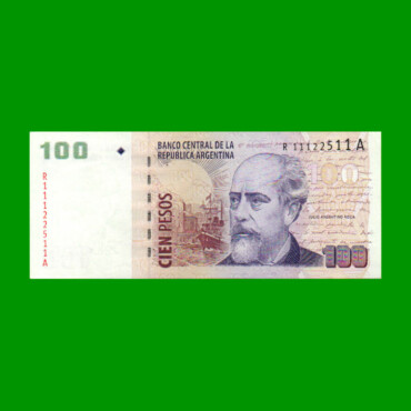 REPOSICION BILLETE CONVERTIBLE SEGUNDO DISEÑO $ 100,00, BOT 3765a, ESTADO SIN CIRCULAR.-