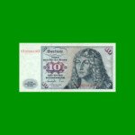 BILLETE DE ALEMANIA REPUBLICA FEDERAL 10 DEUTSCHE MARK, PICK 31b, ESTADO MUY BUENO+ .-