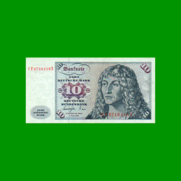 BILLETE DE ALEMANIA REPUBLICA FEDERAL 10 DEUTSCHE MARK, PICK 31b, ESTADO MUY BUENO+ .-