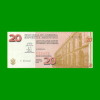 BONO DE CORDOBA $ 20,00, EC 301, AÑO 2002, SERIE F, ESTADO MUY BUENO+ .-
