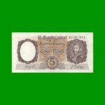 MONEDA NACIONAL $ 5,00, BOT 1924, AÑO 1961, ESTADO EXCELENTE- .-