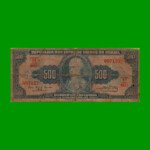 BILLETE DE BRASIL 500 CRUZEIROS, PICK 172a, AÑO 1961, ESTADO REGULAR.-