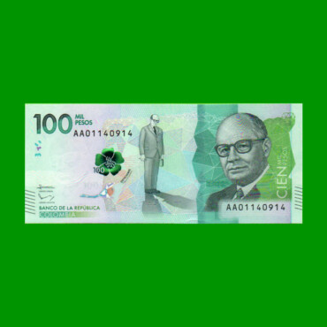 BILLETE DE COLOMBIA $ 100.000,00, PICK NEW, AÑO 2014, ESTADO SIN CIRCULAR.-