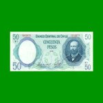 BILLETE DE CHILE $ 50,00, PICK 151b, AÑO 1981, ESTADO SIN CIRCULAR.-