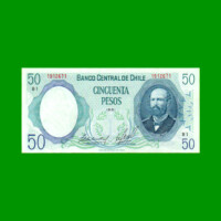 BILLETE DE CHILE $ 50,00, PICK 151b, AÑO 1981, ESTADO SIN CIRCULAR.-