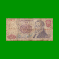 BILLETE DE CHILE $ 100,00, PICK 152b, AÑO 1984, ESTADO BUENO.-