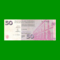 BONO DE CORDOBA $ 50,00, EC NO CATALOGADO, AÑO 2001, SERIE D, ESTADO MUY BUENO.-