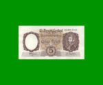 MONEDA NACIONAL $ 5,00, BOT 1924, AÑO 1961, ESTADO SIN CIRCULAR.-