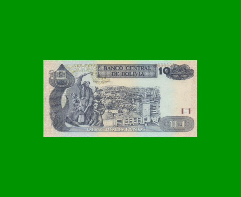 BILLETE DE BOLIVIA 10 BOLIVIANOS, PICK 228, AÑO 1986 (2005), ESTADO SIN CIRCULAR.- - Imagen 2