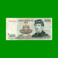 BILLETE DE CHILE $ 1.00,00, PICK 154g, AÑO 2008, ESTADO BUENO+ .-