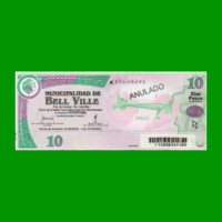 BONO MUNICIPALIDAD DE BELL VILLE $10,00, AÑO 2010/2011, ESTADO EXCELENTE+ .-
