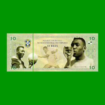 BILLETE DE BRASIL 10 REALES, FASCIMIL, POLYMERO, AÑO 2018, PELE, ESTADO SIN CIRCULAR.-