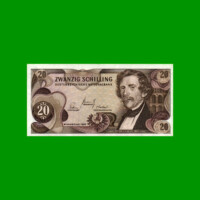 BILLETE DE AUSTRIA 20 SCHILLING, PICK 142, AÑO 1967, ESTADO EXCELENTE.-