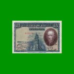 BILLETE DE ESPAÑA 25 PESETAS, PICK 74b, AÑO 1928, ESTADO EXCELENTE- .-