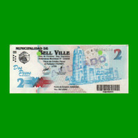 BONO MUNICIPALIDAD DE BELL VILLE $2,00, AÑO 2002/2003, ESTADO EXCELENTE+ .-
