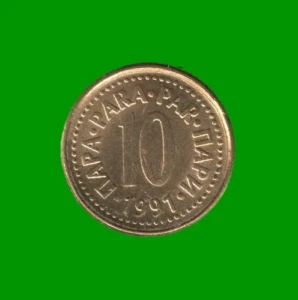 MONEDA DE YUGOSLAVIA 10 PARA, AÑO 1991, ESTADO NUEVA.-