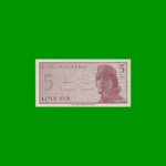 BILLETE DE INDONESIA 5 SEN, PICK 91, AÑO 1964, ESTADO SIN CIRCULAR.-