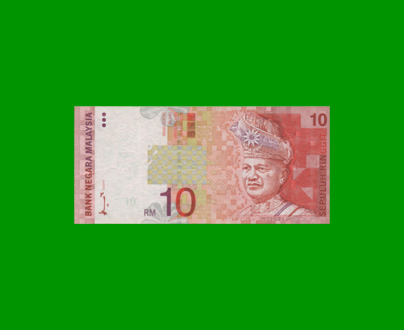 BILLETE DE MALASIA 10 RINGGIT, PICK 42a, ESTADO MUY BUENO+ .-