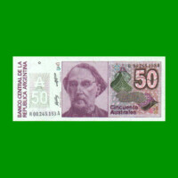 REPOSICION BILLETE DE 50 AUSTRALES, BOT 2833, ESTADO SIN CIRCULAR .-