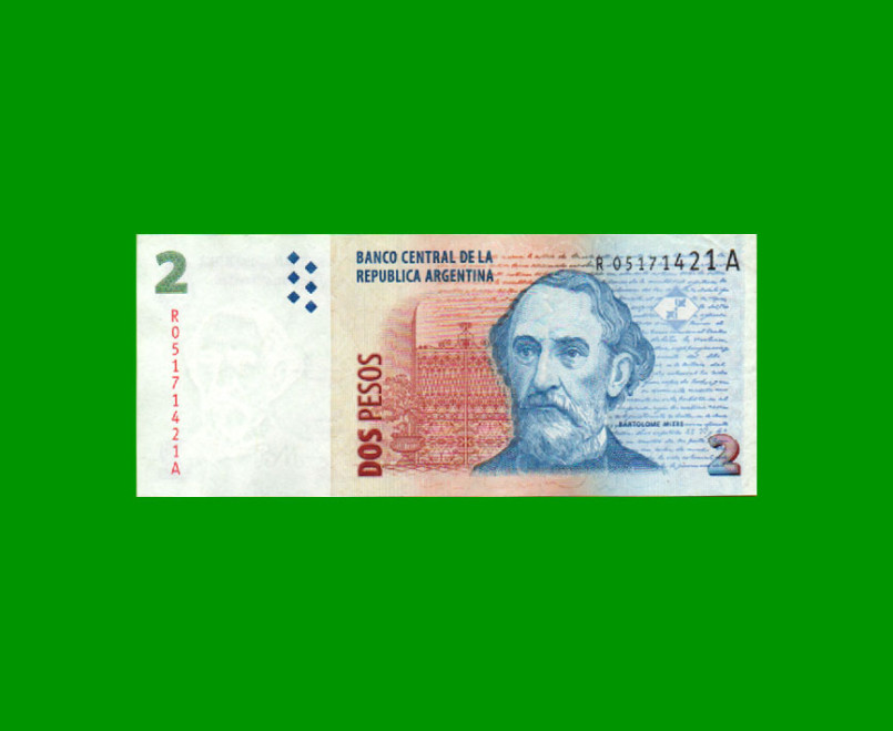 REPOSICION BILLETE CONVERTIBLE SEGUNDO DISEÑO $ 2,00, BOT 3246, ESTADO EXCELENTE- .-