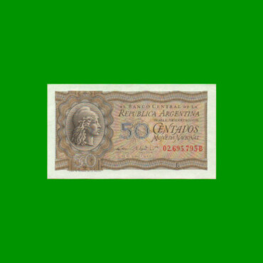 MONEDA NACIONAL 0,50 CTVOS, BOT 1903, AÑO 1951,  ESTADO EXCELENTE+ .-