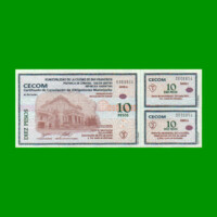 BONO MUNICIPALIDAD DE SAN FRANCISCO $ 10,00, AÑO 2001, SERIE A, ESTADO SIN CIRCULAR.-