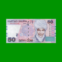 BILLETE DE KYRGISTAN 50 SOM, PICK 20, AÑO 2002, ESTADO SIN CIRCULAR.-