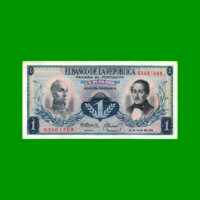 BILLETE DE COLOMBIA $ 1,00, PICK 404e, AÑO 1972, ESTADO EXCELENTE.-