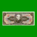 BILLETE DE BRASIL 5 CRUZEIROS, PICK 176d, AÑO 1964, ESTADO SIN CIRCULAR.-