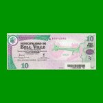 BONO MUNICIPALIDAD DE BELL VILLE $10,00, AÑO 2010/2011, ESTADO SIN CIRCULAR.-