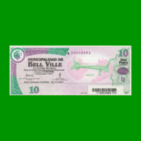 BONO MUNICIPALIDAD DE BELL VILLE $10,00, AÑO 2010/2011, ESTADO SIN CIRCULAR.-