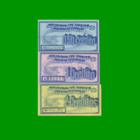 SET 3 BONOS RED GLOBAL DEL TRUEQUE, REGION OCEANICA, 0,5; 1 Y 2 CREDITOS, MG 920 A 922, ESTADO EXC A S/ C.-
