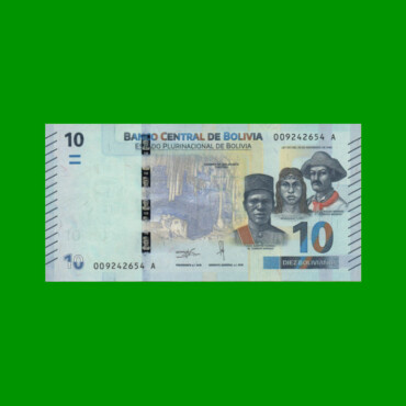 BILLETE DE BOLIVIA 10 BOLIVIANOS, PICK NEW, AÑO 1986 (2018), ESTADO SIN CIRCULAR.-
